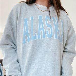 Heather Grey Olivelynn Alaska Crewneck